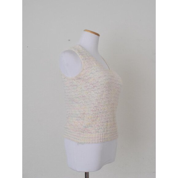 Vintage‎ '80s Knit Vest V-Neck - Picture 4 of 10